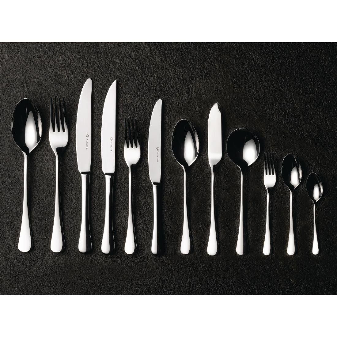 Churchill Tanner Soup Spoons (Pack of 12) - FA783 Spoons Churchill