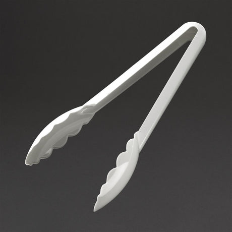 Matfer Bourgeat Exoglass Tongs White 9" - FA896  Matfer Bourgeat   