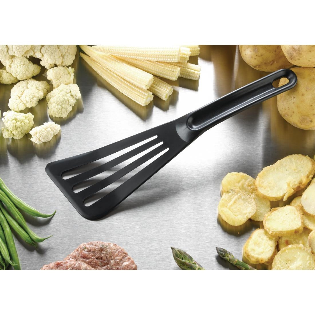 Matfer Bourgeat Pelton Exoglass Spatula 12" Black - FA965  Matfer Bourgeat   