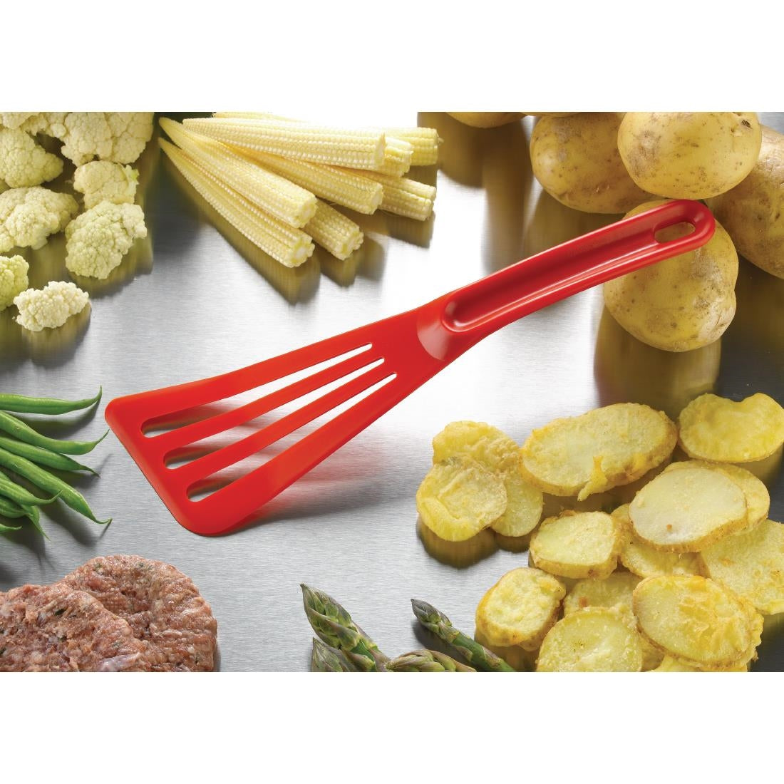 Matfer Bourgeat Pelton Exoglass Spatula 12" Red - FA967  Matfer Bourgeat   