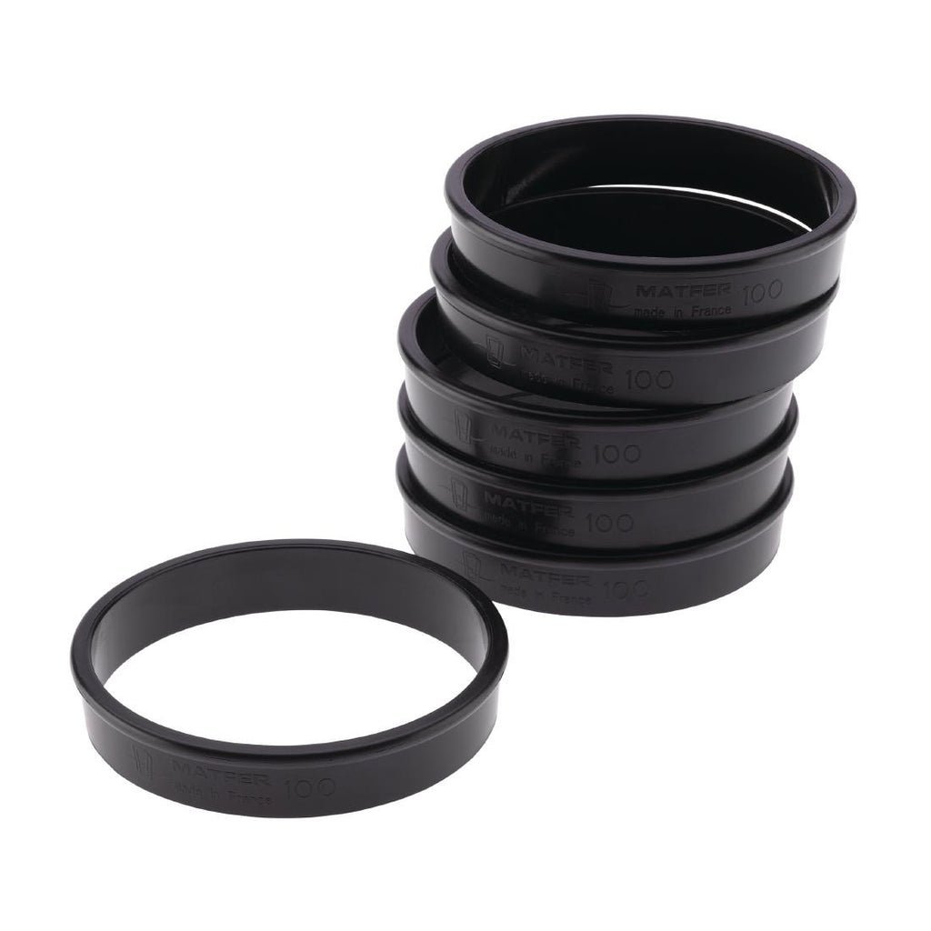 Matfer Bourgeat Exoglass Tart Ring 100mm (Pack of 6) - FA987  Matfer Bourgeat   
