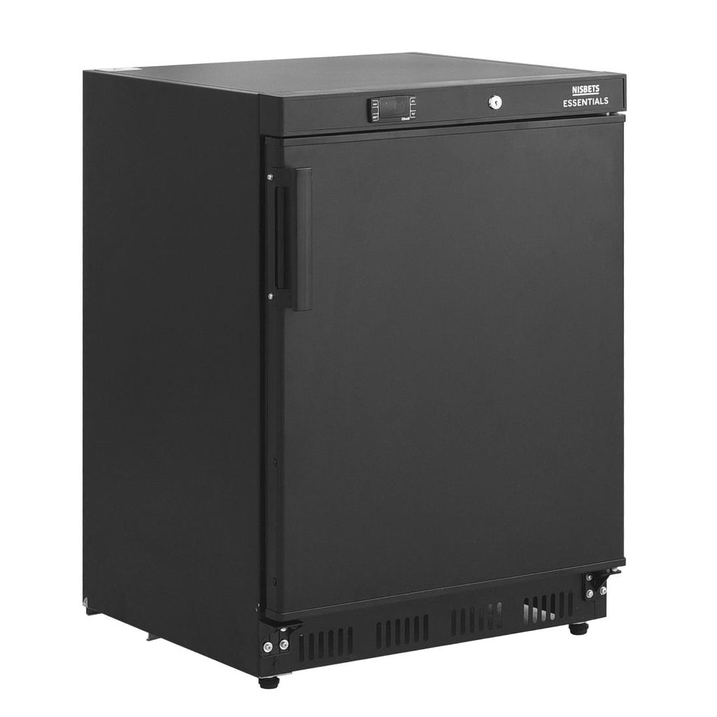 Nisbets Essentials Undercounter Freezer Black - 140Ltr - FB047  Nisbets Essentials   