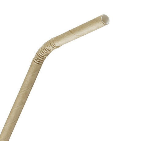 Fiesta Compostable Bendy Paper Straws Kraft (Pack of 250) - FB141  Fiesta   
