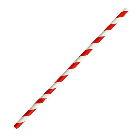 Fiesta Compostable Bendy Paper Straws Red Stripes (Pack of 250) - FB142  Fiesta   