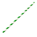 Fiesta Compostable Bendy Paper Straws Green Stripes (Pack of 250) - FB143  Fiesta   