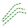 Fiesta Compostable Bendy Paper Straws Green Stripes (Pack of 250) - FB143  Fiesta   