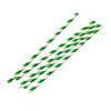 Fiesta Compostable Bendy Paper Straws Green Stripes (Pack of 250) - FB143  Fiesta   