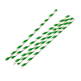 Fiesta Compostable Bendy Paper Straws Green Stripes (Pack of 250) - FB143  Fiesta   