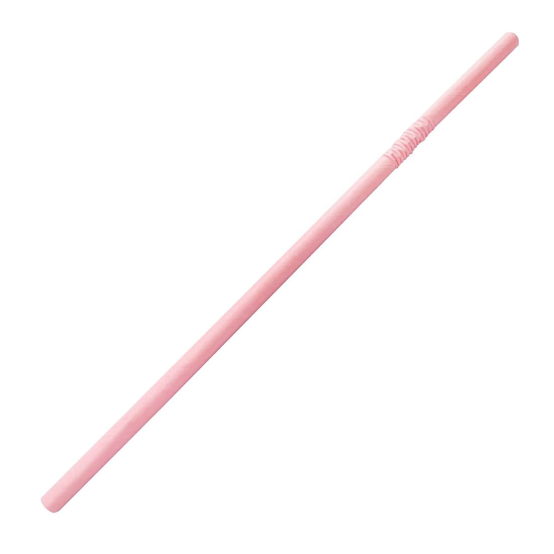 Fiesta Compostable Bendy Paper Straws Pink (Pack of 250) - FB144  Fiesta   