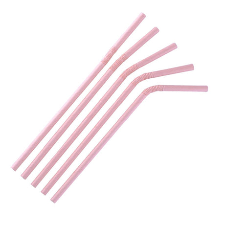 Fiesta Compostable Bendy Paper Straws Pink (Pack of 250) - FB144  Fiesta   
