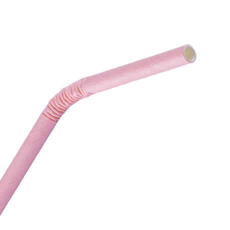Fiesta Compostable Bendy Paper Straws Pink (Pack of 250) - FB144  Fiesta   