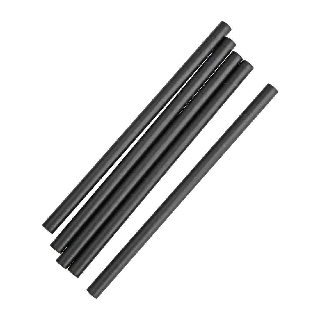 Fiesta Compostable Paper Smoothie Straws Black (Pack of 250) - FB145  Fiesta   