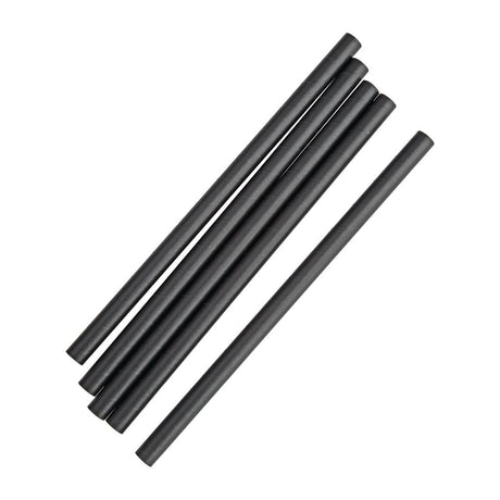 Fiesta Compostable Paper Smoothie Straws Black (Pack of 250) - FB145  Fiesta   