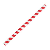 Fiesta Compostable Paper Smoothie Straws Red Stripes (Pack of 250) - FB147  Fiesta   