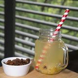 Fiesta Compostable Paper Smoothie Straws Red Stripes (Pack of 250) - FB147  Fiesta   