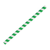 Fiesta Compostable Paper Smoothie Straws Green Stripes (Pack of 250) - FB148  Fiesta   
