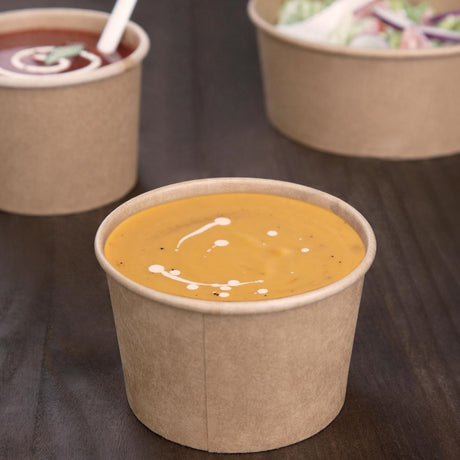 Fiesta Compostable Soup Containers 98mm 230ml / 8oz (Pack of 500) - FB160  Fiesta   