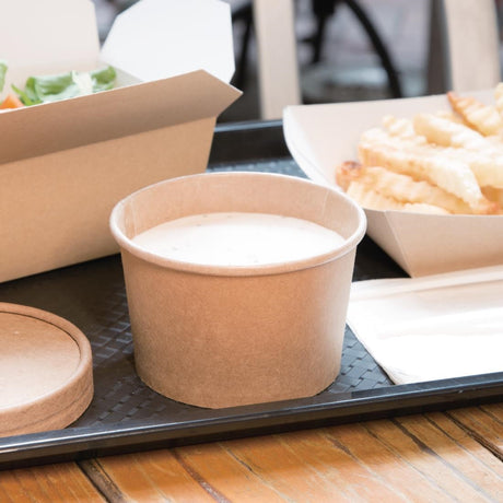 Fiesta Compostable Soup Containers 98mm 230ml / 8oz (Pack of 500) - FB160  Fiesta   