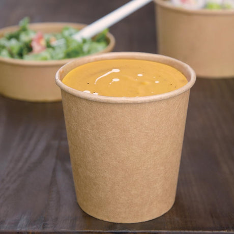 Fiesta Compostable Soup Containers 98mm 455ml / 16oz (Pack of 500) - FB164  Fiesta   