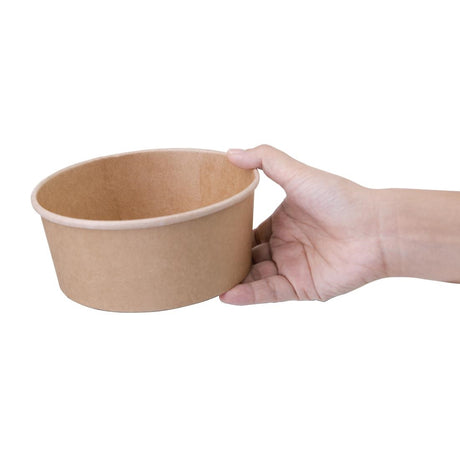 Fiesta Compostable Round Kraft Salad Bowls 750ml / 26oz (Pack of 300) - FB197  Fiesta   