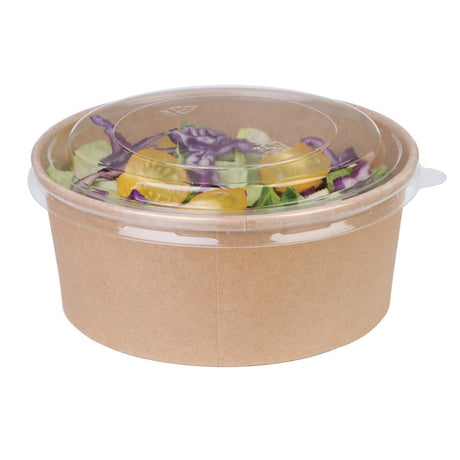 Fiesta Compostable Round Kraft Salad Bowls 750ml / 26oz (Pack of 300) - FB197  Fiesta   