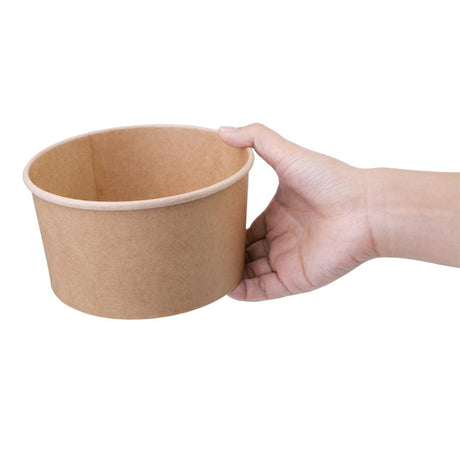 Fiesta Compostable Round Kraft Salad Bowls 1000ml / 35oz (Pack of 300) - FB198  Fiesta   