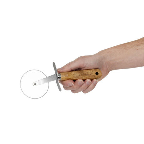 Kitchen Craft Italian Wood Handled Pizza Wheel 2.5" - FB448  Kitchen Craft   