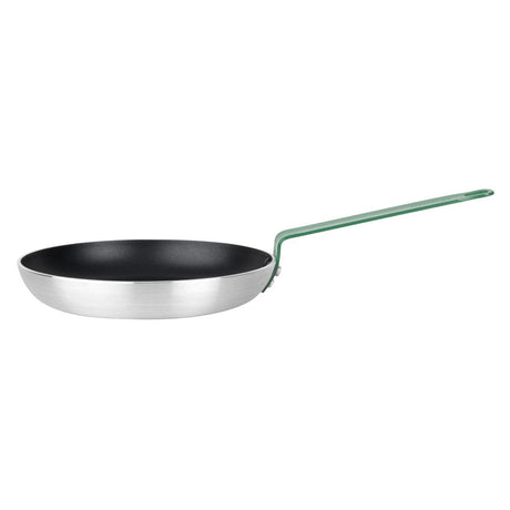 Hygiplas Aluminium Non-Stick Teflon Platinum Plus Frying Pan with Green Handle 28cm - FB472  Hygiplas   