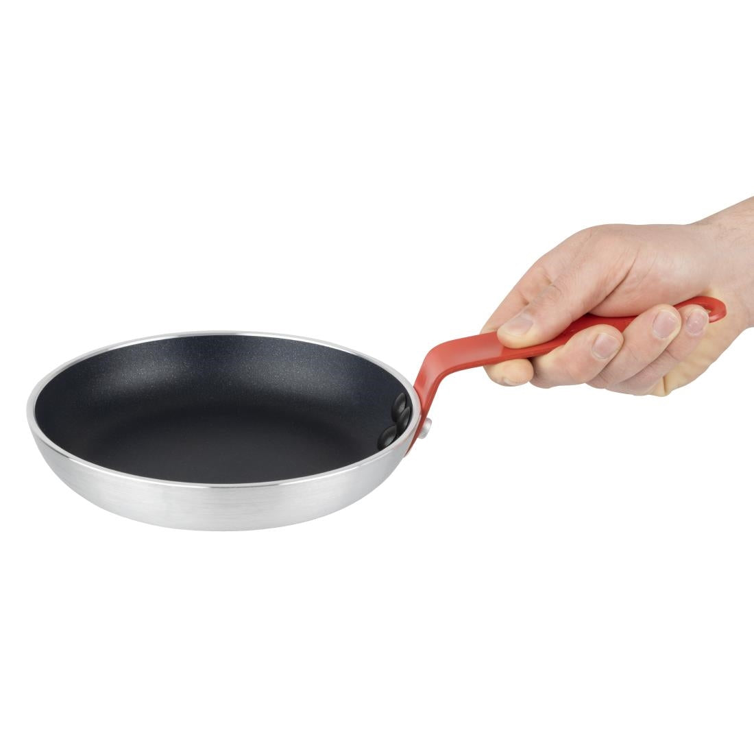 Hygiplas Aluminium Non-Stick Teflon Platinum Plus Frying Pan with Red Handle 20cm - FB473  Hygiplas   