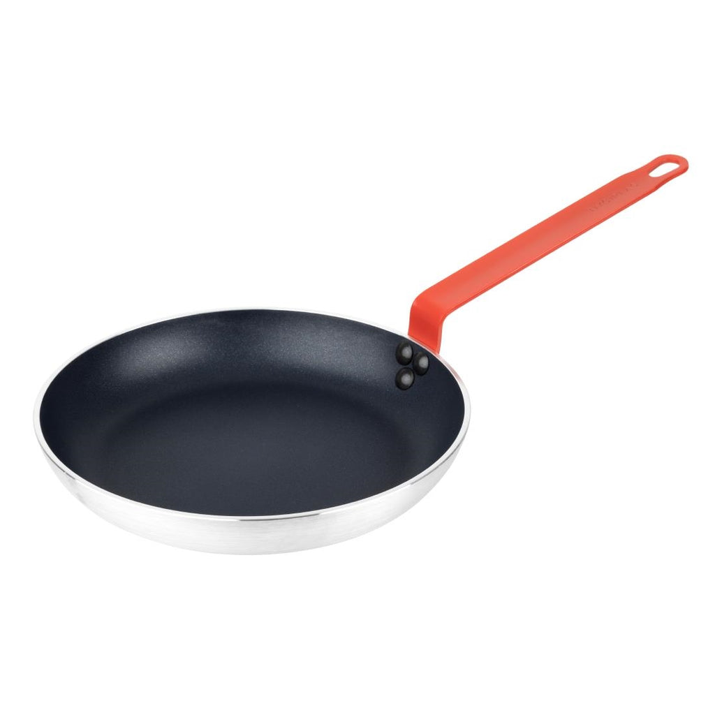 Hygiplas Aluminium Non-Stick Teflon Platinum Plus Frying Pan with Red Handle 28cm - FB475  Hygiplas   