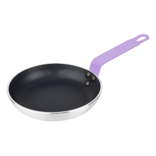 Hygiplas Aluminium Non-Stick Teflon Platinum Plus Frying Pan with Purple Handle 20cm - FB476  Hygiplas   