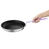 Hygiplas Aluminium Non-Stick Teflon Platinum Plus Frying Pan with Purple Handle 28cm - FB478  Hygiplas   