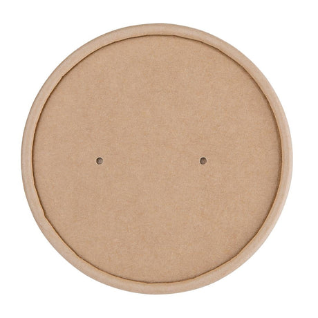 Fiesta Compostable Paper Soup Container Lids 98mm (Pack of 500) - FB556  Fiesta   