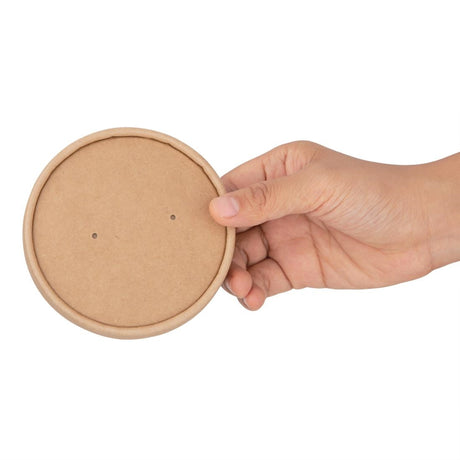 Fiesta Compostable Paper Soup Container Lids 98mm (Pack of 500) - FB556  Fiesta   