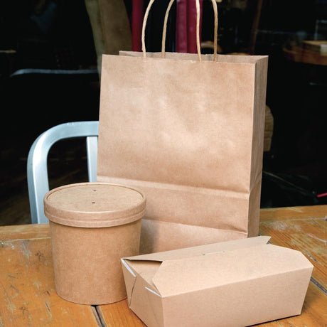 Fiesta Compostable Paper Soup Container Lids 98mm (Pack of 500) - FB556  Fiesta   