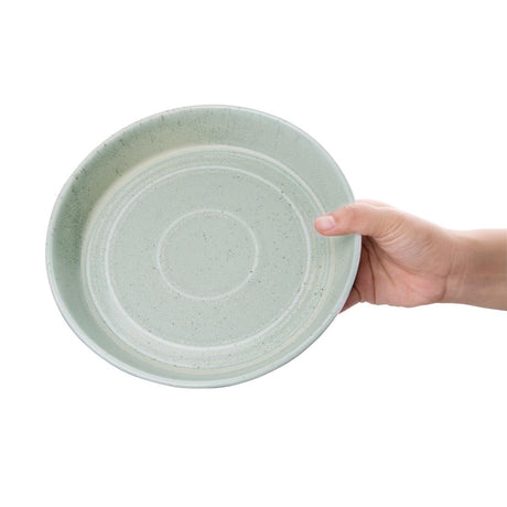 Olympia Cavolo Flat Round Bowls Spring Green 220mm (Pack of 4) - FB561 Bowls Olympia