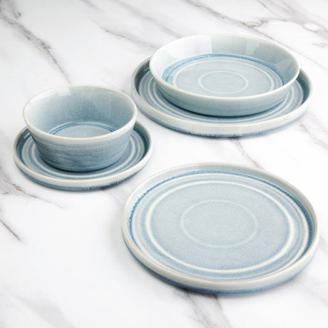 Olympia Cavolo Flat Round Plates Ice Blue 180mm (Pack of 6) - FB567 Plates Olympia