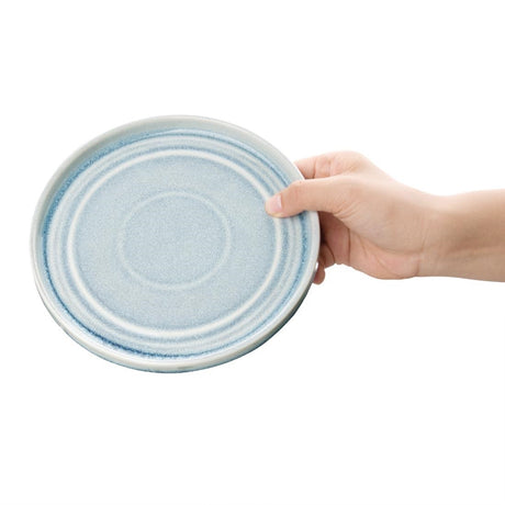 Olympia Cavolo Flat Round Plates Ice Blue 180mm (Pack of 6) - FB567 Plates Olympia