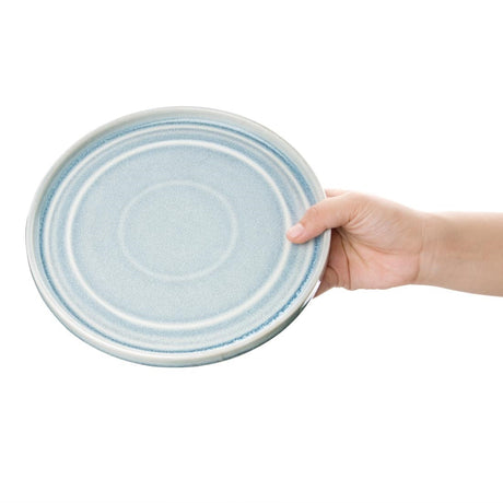 Olympia Cavolo Flat Round Plates Ice Blue 220mm (Pack of 6) - FB568 Plates Olympia