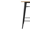 Bolero Bistro Bar Table with Wooden Top Black - FB595 Steel Tables Bolero   