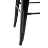 Bolero Bistro Backrest High Stools with Wooden Seat Pad Black (Pack of 4) - FB623 Metal Bar Stools Bolero   