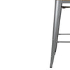 Bolero Bistro Backrest High Stools with Wooden Seat Pad Gun Metal (Pack of 4) - FB624 Metal Bar Stools Bolero   