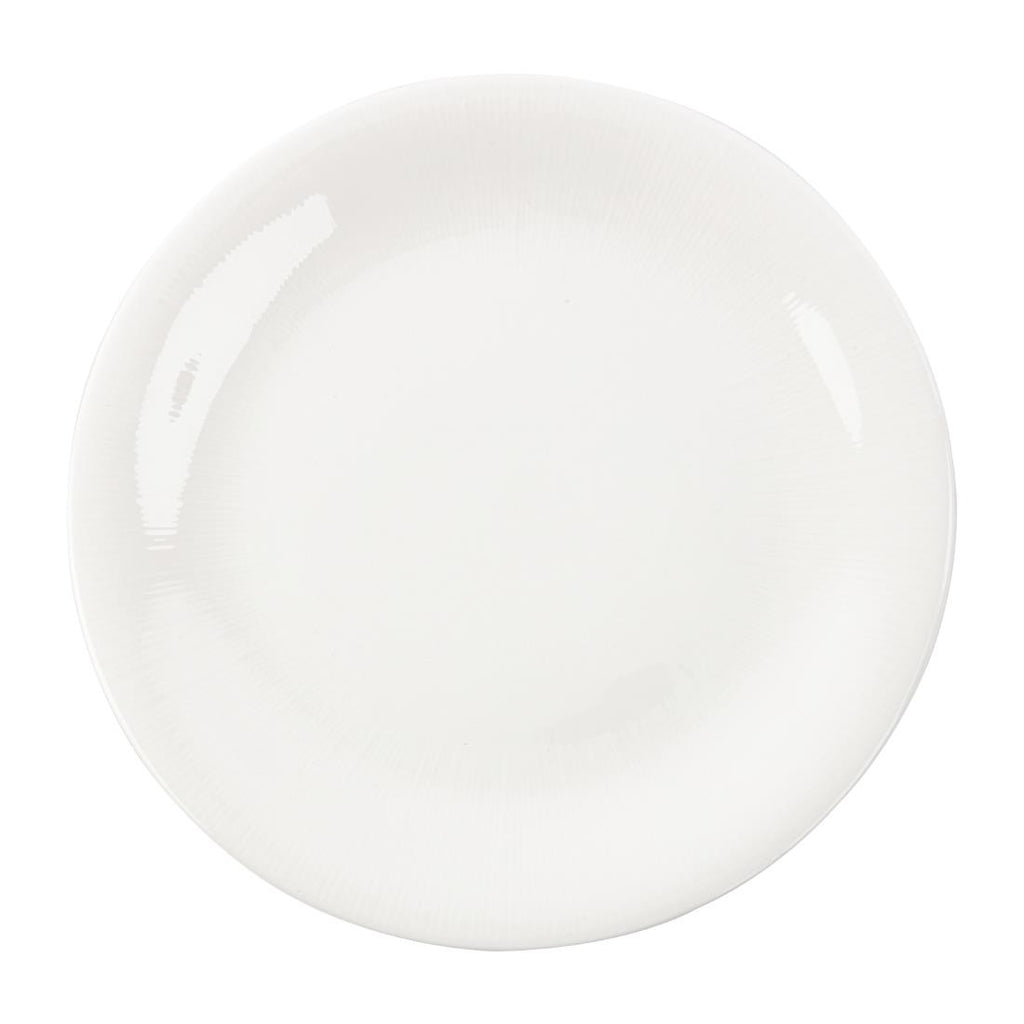 Royal Bone Ascot Embossed Coupe Plate 225mm (Pack of 6) - FB643 Plates Royal Bone China