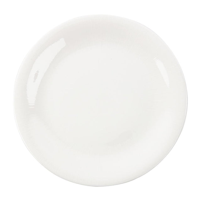 Royal Bone Ascot Embossed Coupe Plate 225mm (Pack of 6) - FB643 Plates Royal Bone China