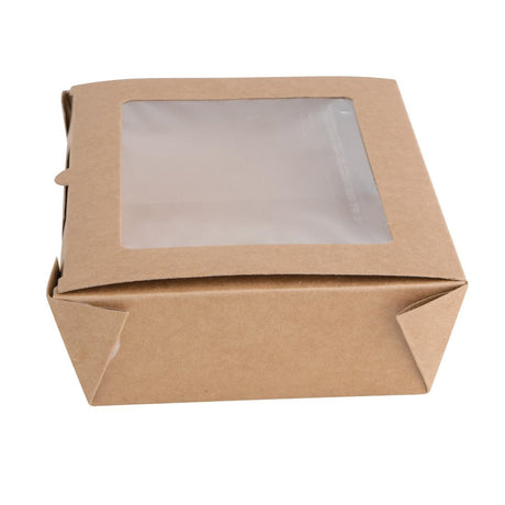 Fiesta Compostable Salad Boxes with PLA Windows 1200ml (Pack of 200) - FB677  Fiesta   