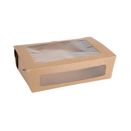 Fiesta Compostable Salad Boxes with PLA Windows 1600ml (Pack of 200) - FB678  Fiesta   