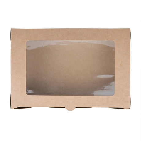 Fiesta Compostable Salad Boxes with PLA Windows 1600ml (Pack of 200) - FB678  Fiesta   