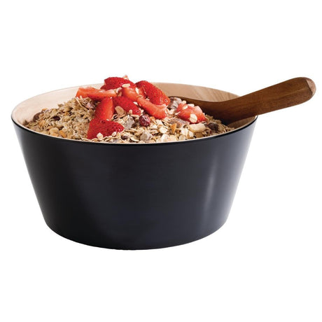 APS Frida Bowl Wood & Black 265(Ø)mm 3.4Ltr - FB829  APS   