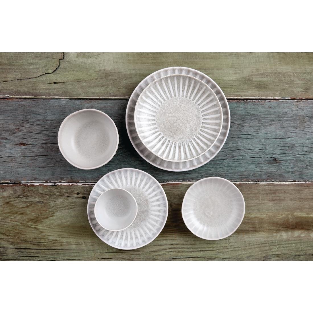 Olympia Corallite Coupe Bowls Concrete Grey 220mm (Pack of 6) - FB957 Bowls Olympia