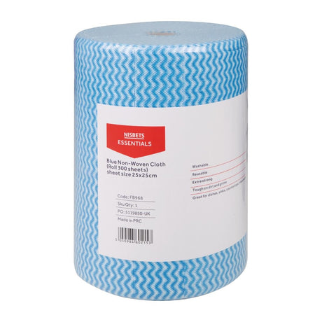 Nisbets Essentials Non-Woven Cloth Blue (Roll of 300 Sheets) - FB968  Nisbets Essentials   
